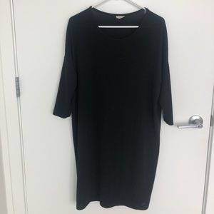 stretchy losses knit black dress